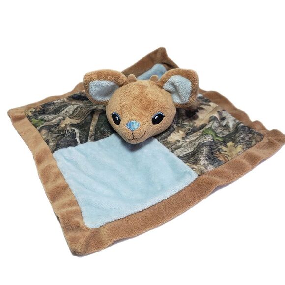 Bass Pro Shops Camo Wild Deer Fawn Lovey Baby Security Blanket Blue Brown Toy - Picture 2 of 9